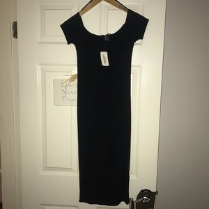 NWT! Black cotton midi